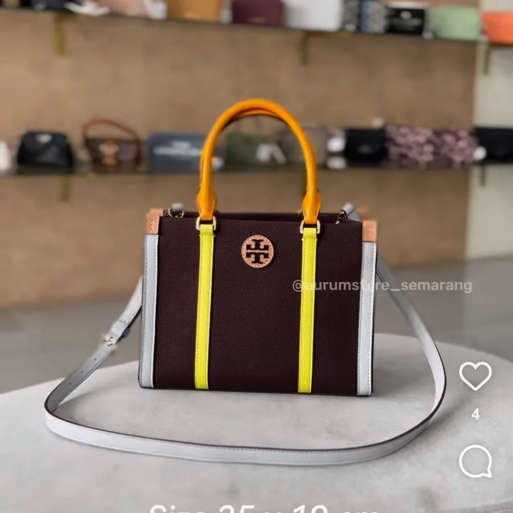 Tory Burch NWOTs Canvas Colorblock Tote